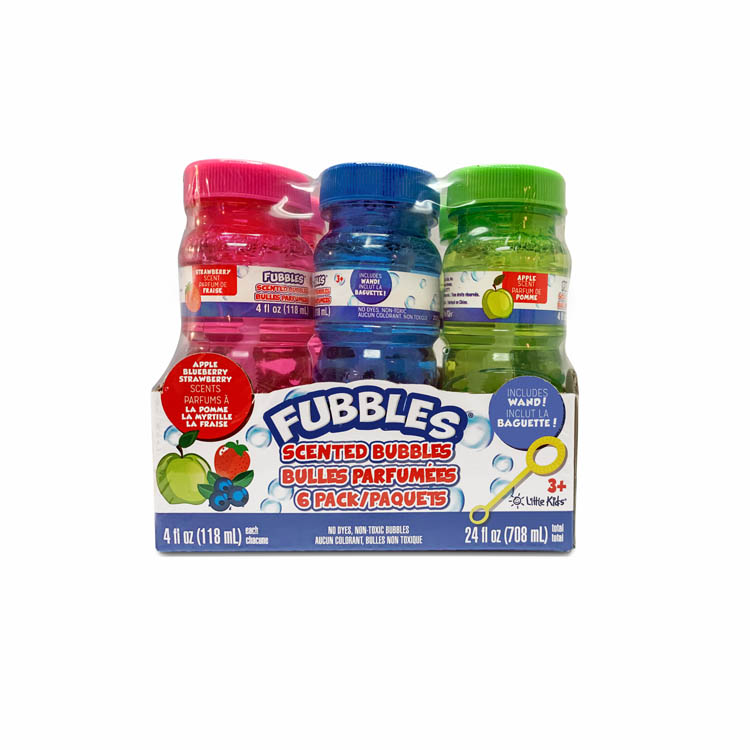 FUBBLES® SCENTED 6 PACK - 4 OUNCE BUBBLES